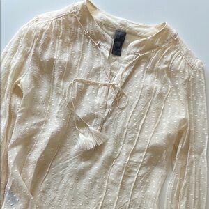 Calvin Klein Women's Ivory Textured Blouse